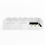 Lit simple tapissier sur pied, blanc