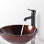 Lavabo de salle de bain vasque circulaire en verre trempé-1052454783