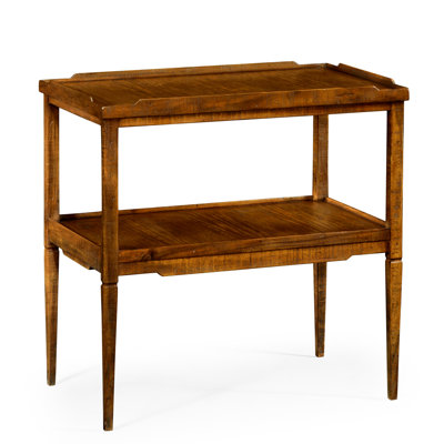 Casually Country Solid Wood Tray Top End Table