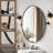  Tilting Oval Bathroom Vanity Wall Mirror | Adjustable Pivot Stainless Steel Frame-464012386-464012388