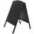 Black Metal A-Frame Double-Sided Chalkboard Sign – Freestanding Foldable Sidewalk Menu Board