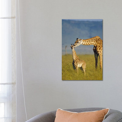 Masai Giraffe Mother And Young, Kenya I by Tim Fitzharris - Wrapped Canvas Gallery-Wrapped Canvas Giclée