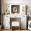Bureau de coiffeuse 45,3 "avec miroir et lumières