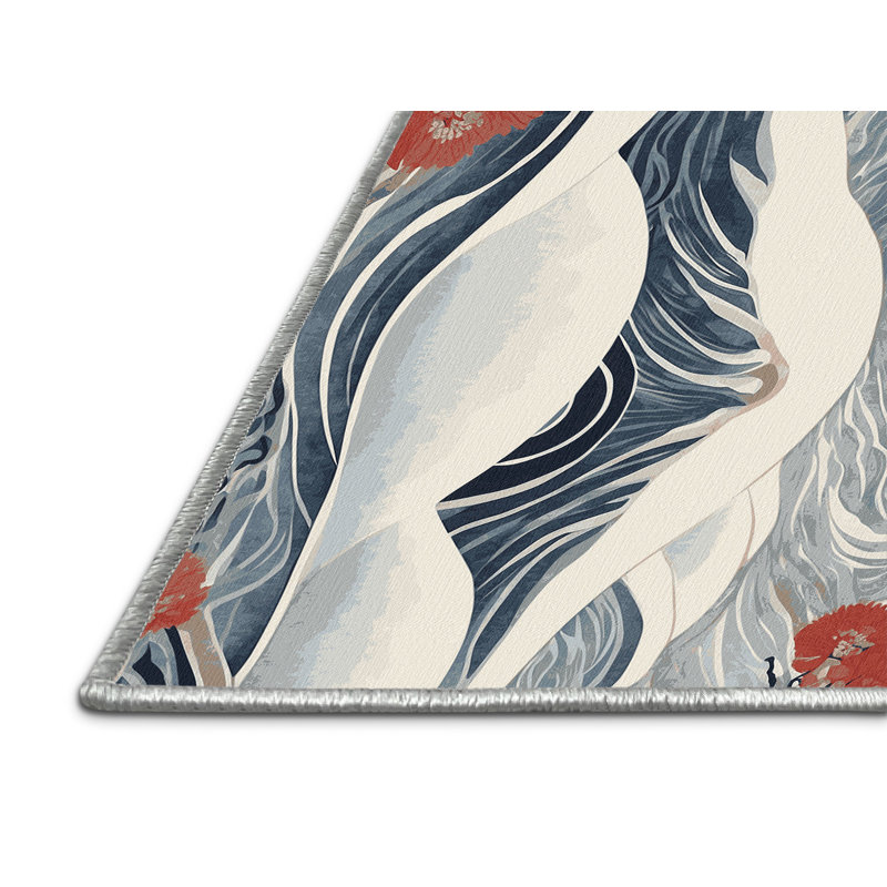 Tapis Gentle Blossoms, Carré 4 pi
