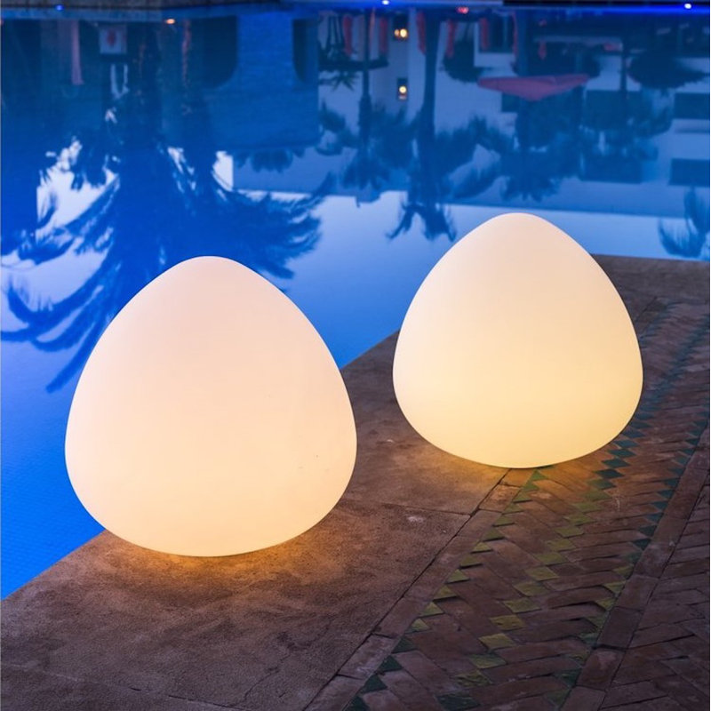 Rock LED Outdoor Floating Light, 21" H x 20" W x 20" D