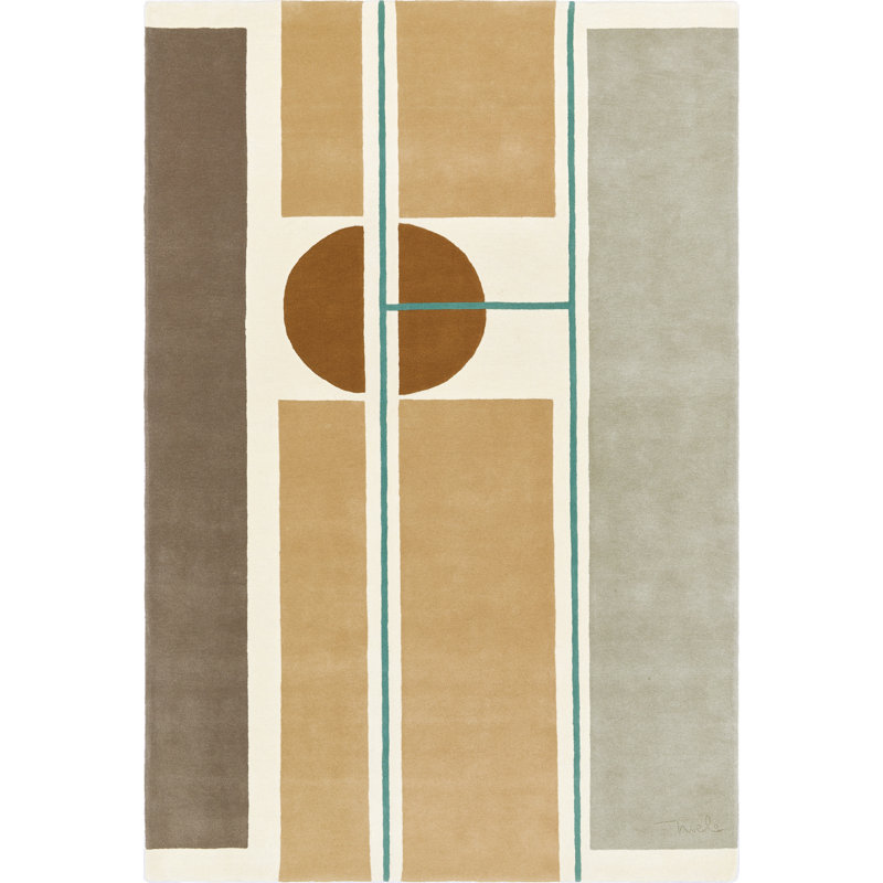 Colagem Handmade Dhurrie Wool Geometric Area Rug, Rectangle 6'7" x 9'10"