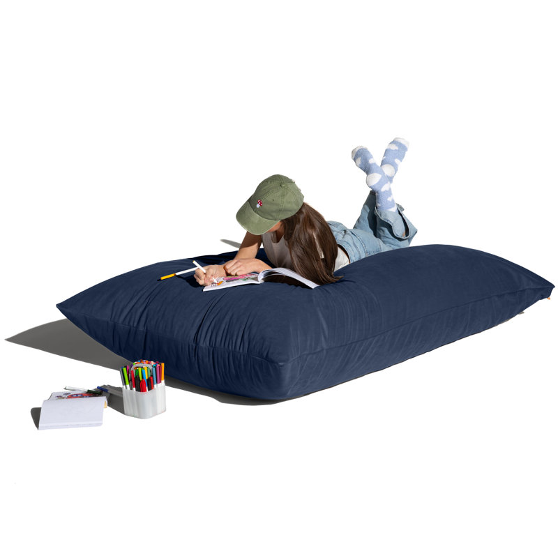 Méridienne avec coussin Wood, Velours marine