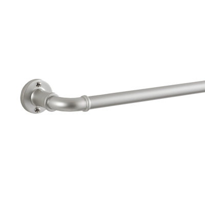 Eclipse Somerton 3/4" Industrial Pipe Blackout Wrap 36-66" Sliding Window Curtain Rod in Brushed Nickel