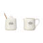 Charming Stoneware Creamer & Sugar Pot Set With Spoon