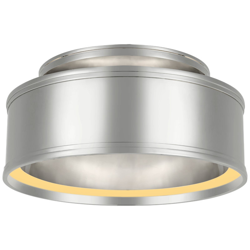 Connery 3 - Light LED Flush Mount, Polished Nickel, Polished Nickel