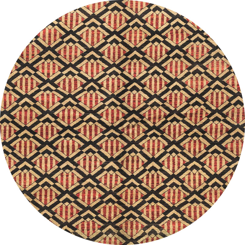 Abstract Indoor Rug, Round 6'