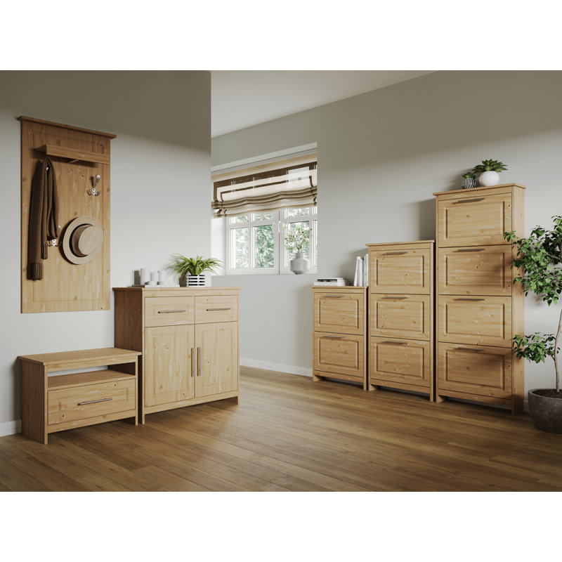 Nurbek Solid Wood Rectangle Accent Accent Chest, Brown
