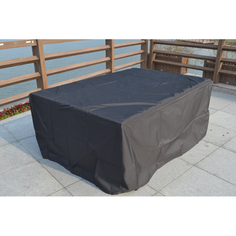 Housse pour table de patio résistante à l'eau, Noir, H 31 po x l 98 po x P 75 po