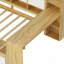 Lit de jour en L en bois avec sept armoires de rangement et deux tiroirs de rangement, lit multifonctionnel avec bureau d'étude et bibliothèque intégrée, naturel et blanc-302926209-302926211