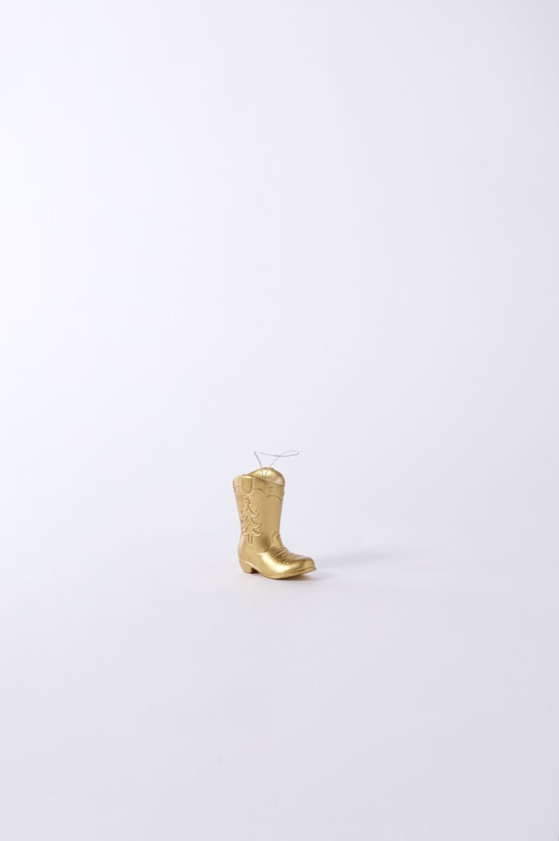 Golden Boot Ornament 3"x 1.5"x 3.25"