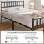 Minimalist Metal Bed Frame with Slatted Headboard-1926513659-1976563632