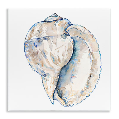 Conch coquille sur art mural blanc par Christine Zalewski