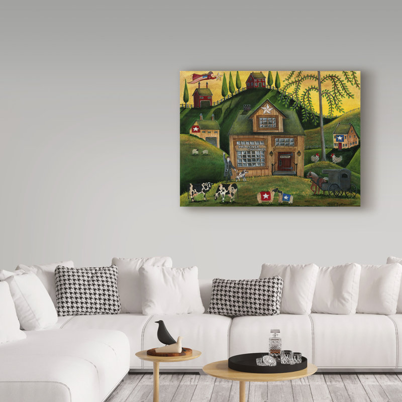 «Primitives And Antiques», reproduction de peinture acrylique sur toile tendue, H 18 po x l 24 po x P 2 po