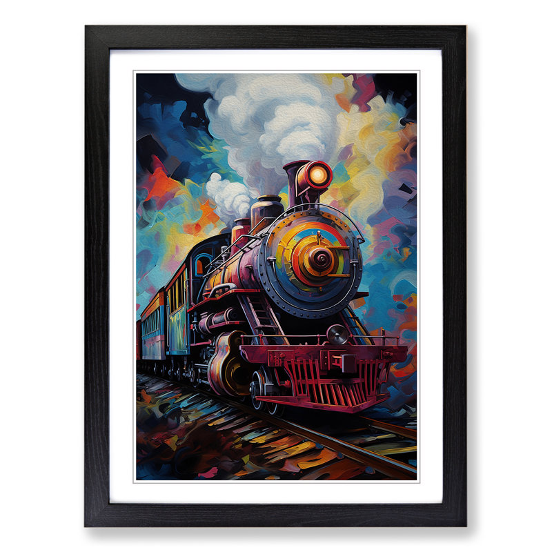 Train Informel No.2 - Framed Print, 46cm H x 34cm W x 2cm D, Black 