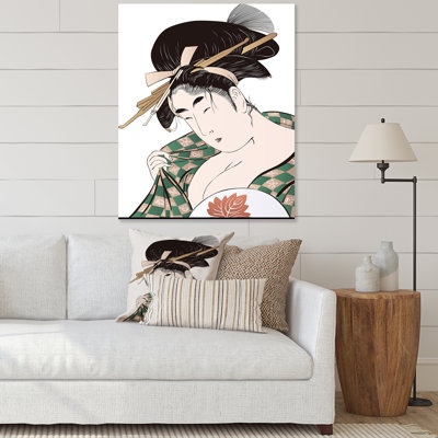 Femme japonaise Ukiyo-E - Peinture sur toile