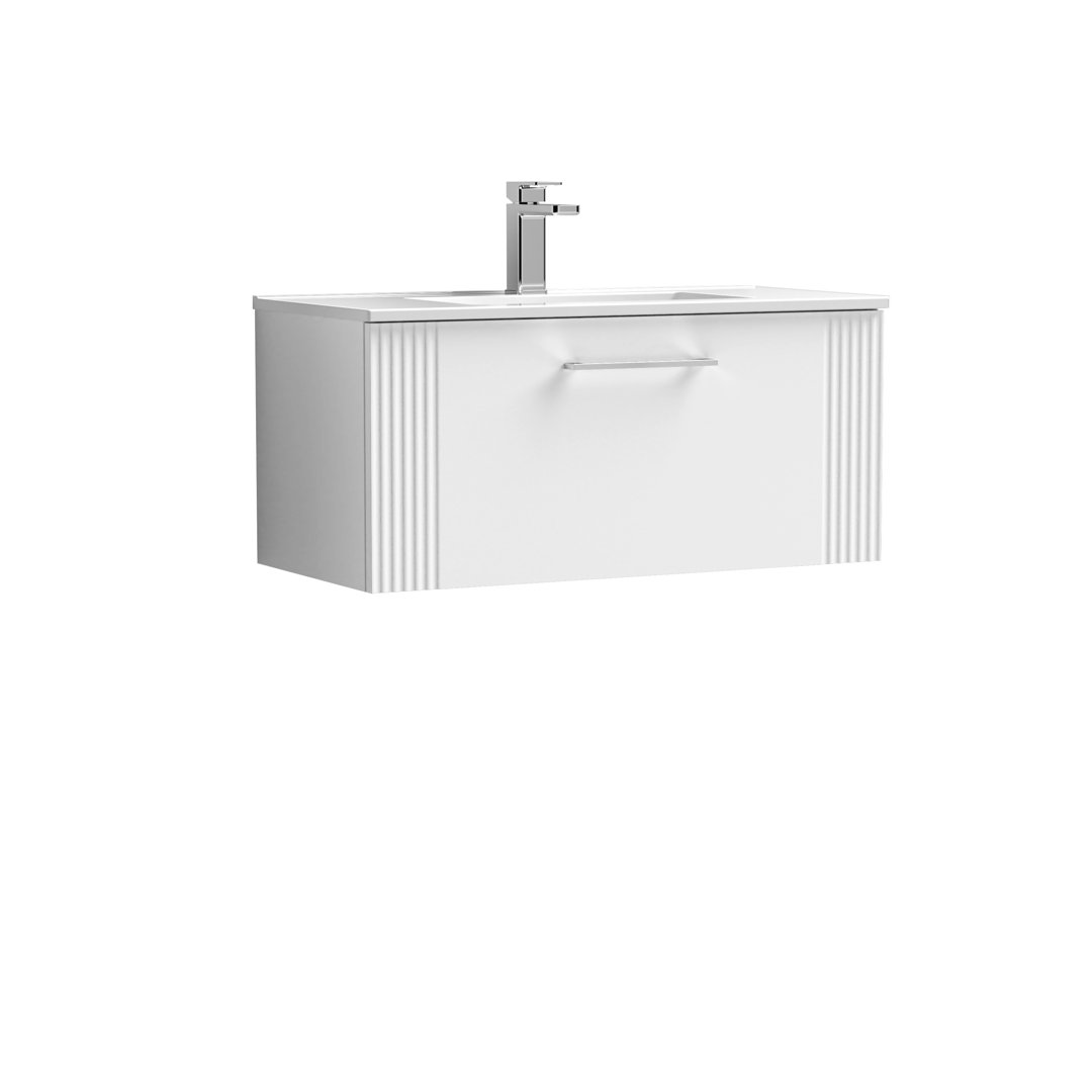 Deco 805mm Single Bathroom Vanity with Integrated Vitreous China Basin