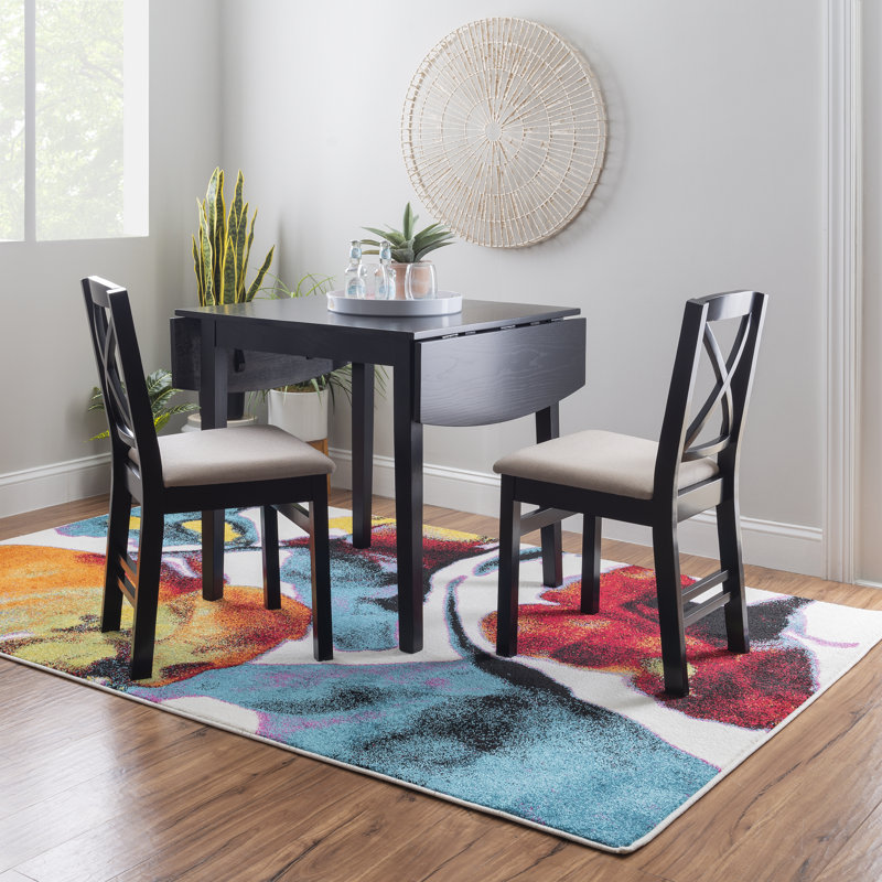 Fairbairn Aitana Square Drop Leaf Table, Black