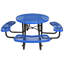 Table de pique-nique ronde en acier 46 po avec mât de parasol-1834932257-1834932270