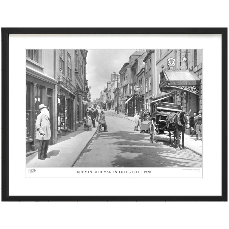 Bodmin, Old Man In Fore Street 1920 - Single Picture Frame Print, 28cm H x 36cm W x 2.3cm D