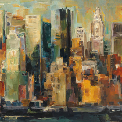 «New York New York» par Marilyn Hageman - peinture sur toile tendue