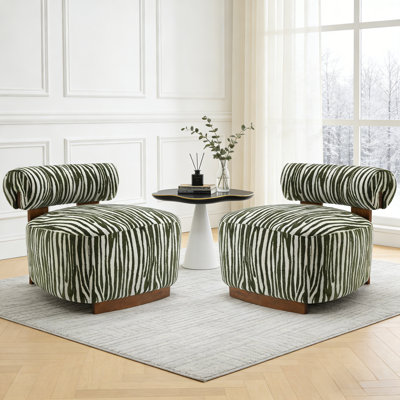 Chaise d'appoint 2 pièces à dossier cylindrique avec dossier cylindrique en chenille et cadre en bois Chaise mignonne pour le salon, la chambre à coucher
