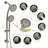Multi Function Dual Shower Head - Shower System with 4.7" Rain Showerhead, 7-Function Hand Shower, Adjustable Slide Bar,Brushed Nickel