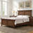 Amberlyn Traditional Queen Oak Veneer Bed with Solid Wood Legs