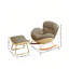 Chaise berçante moderne avec repose-pieds