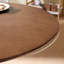 Table de salle à manger ronde en bois massif noyer-1825734599