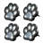 Bell+Howell Solar Powered Paw Print Disk Lights, Wireless Auto On/Off Solar Pathway Garden Lights