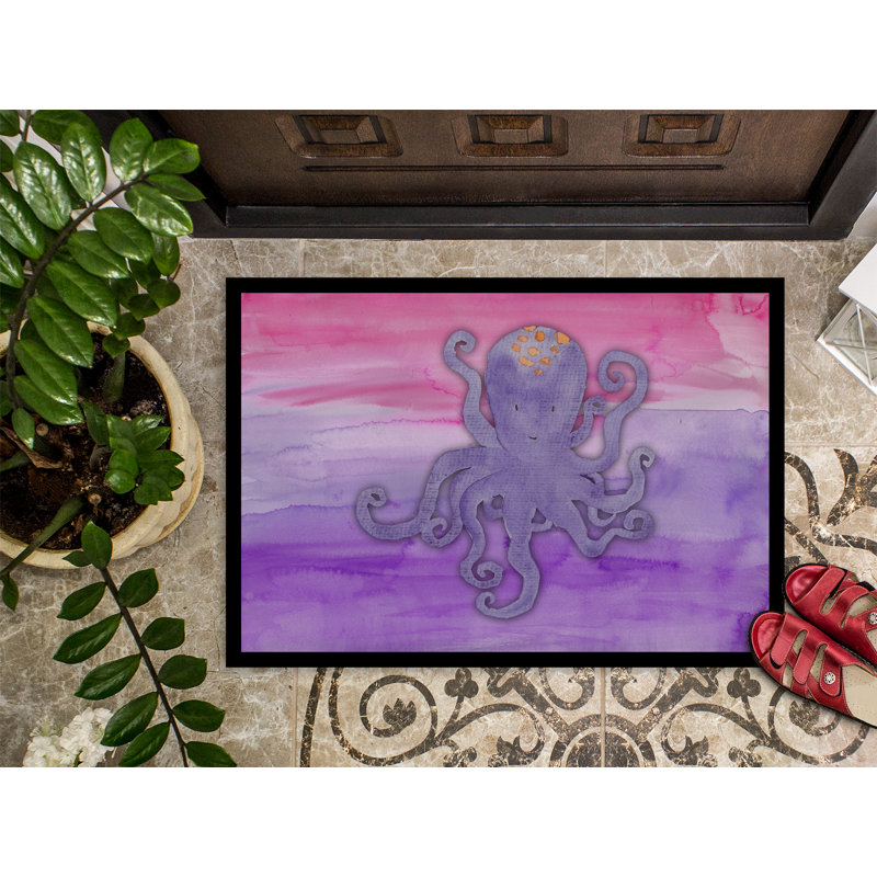 Tapis d’extérieur anti-dérapant octopus Wesley, H 0,2 po x l 36 po x P 24 po