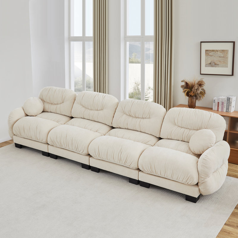 Compression Cozy Chenille 4 Seater Sofas, Modern Modular Home Seating