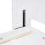 Grand lit escamotable mural avec tablettes supérieures et USB, blanc
