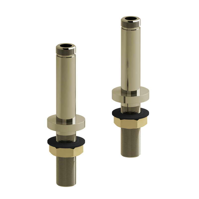 Riobel 4" Deck Mount Riser Pair, Polished Nickel