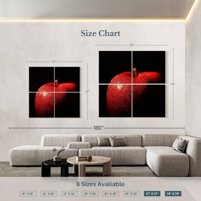 Pomme rouge Yarlin Dewy, H 74 po x l 74 po