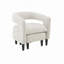 Fauteuil d'appoint courbé avec repose-pieds assorti, fauteuil de lecture compact en bois massif avec pieds fuselés pour le salon et la chambre à coucher