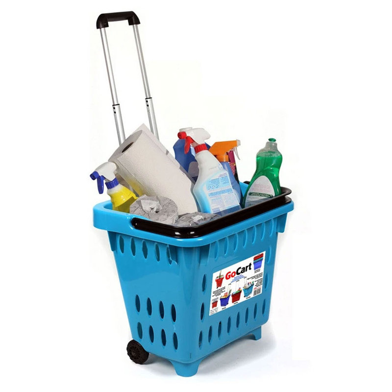 Plastic Rolling Laundry Hamper with Handles
