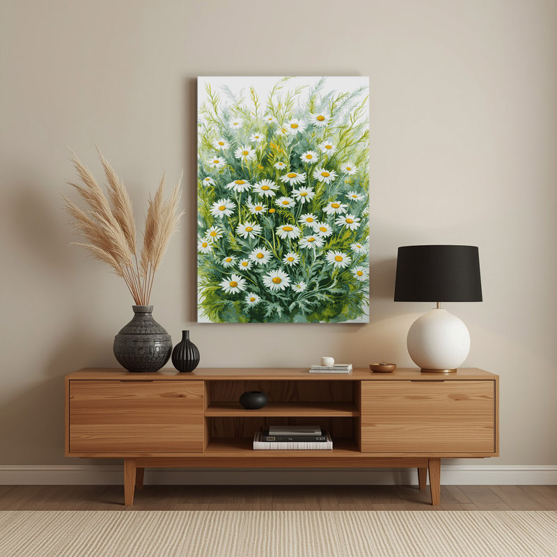 Aquarelle botanique 73, art mural en métal beige, H 10 po x l 8 po