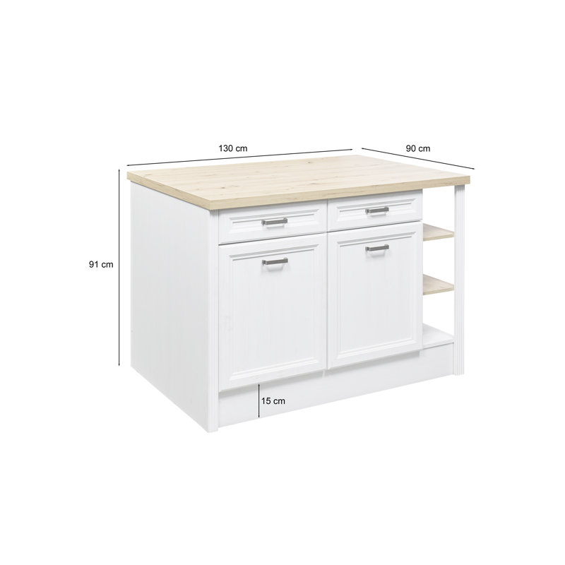 Allensby 130 Cm Kitchen Island