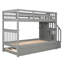 Lit superposé gris Twintwin - Ajout d'une chambre polyvalente avec lit gigogne simple et rangement-699237088