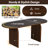 6-Piece Oval Dining Table Set with a Bench and 4 Rattan-back Chairs-1098310503