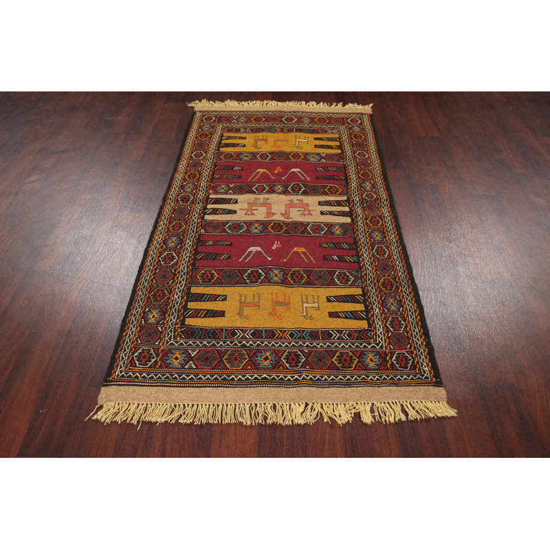 One-of-a-Kind 3'3'' X 5'10'' New Age Wool Area Rug in