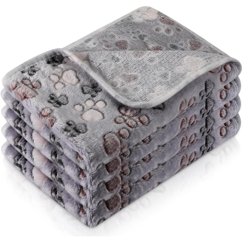 Velours imprimé animal, L 41 po x l 30 po, Gris