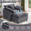 Fauteuil surdimensionné en velours côtelé de 40 po avec repose-pieds Cloud-941363022