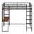 Metal Loft Bed With Shelves And Desk-1790233806